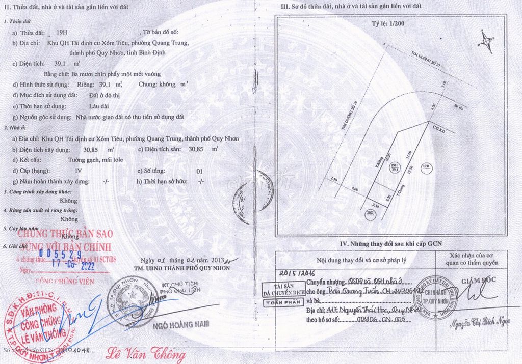 Chính chủ cần bán nhà số 19 châu mạnh trinh, p. quang trung, quy nhơn Chính chủ cần bán nhà số 19 châu mạnh trinh, p. quang trung, quy nhơn