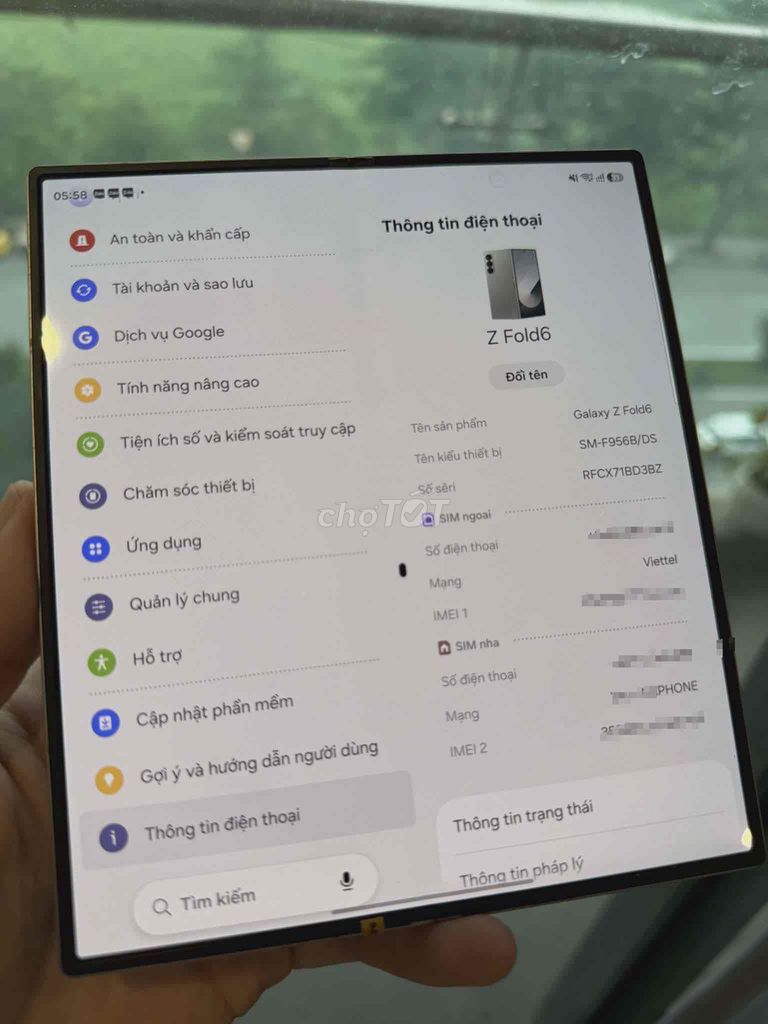 Samsung Z Fold 6 256GB Xám Titan Đốm nhẹ màn hình. Mua bán Điện thoại tại Quận Long Biên Hà Nội được đăng bởi Hoàng Quốc Tuấn hình 1