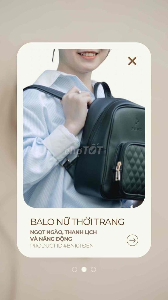 Balo Nữ Thời Trang Hoạ Tiết Quả Trám Cách Điệu BN1