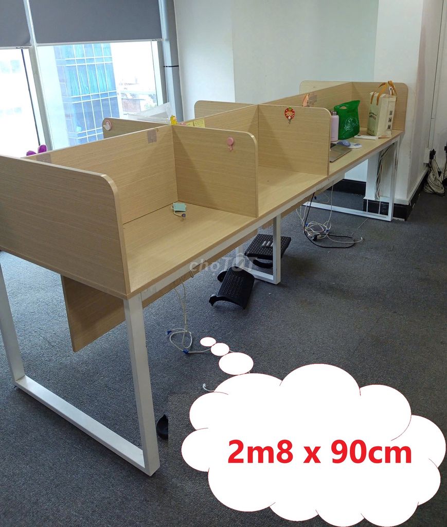Bàn làm việc Gỗ công nghiệp, Sắt 2m8x90cm cũ đẹp. Mua bán Đồ dùng văn phòng tại Quận Bình Thạnh Tp Hồ Chí Minh được đăng bởi Kho Đồ cũ Phú Nhàn hình 1