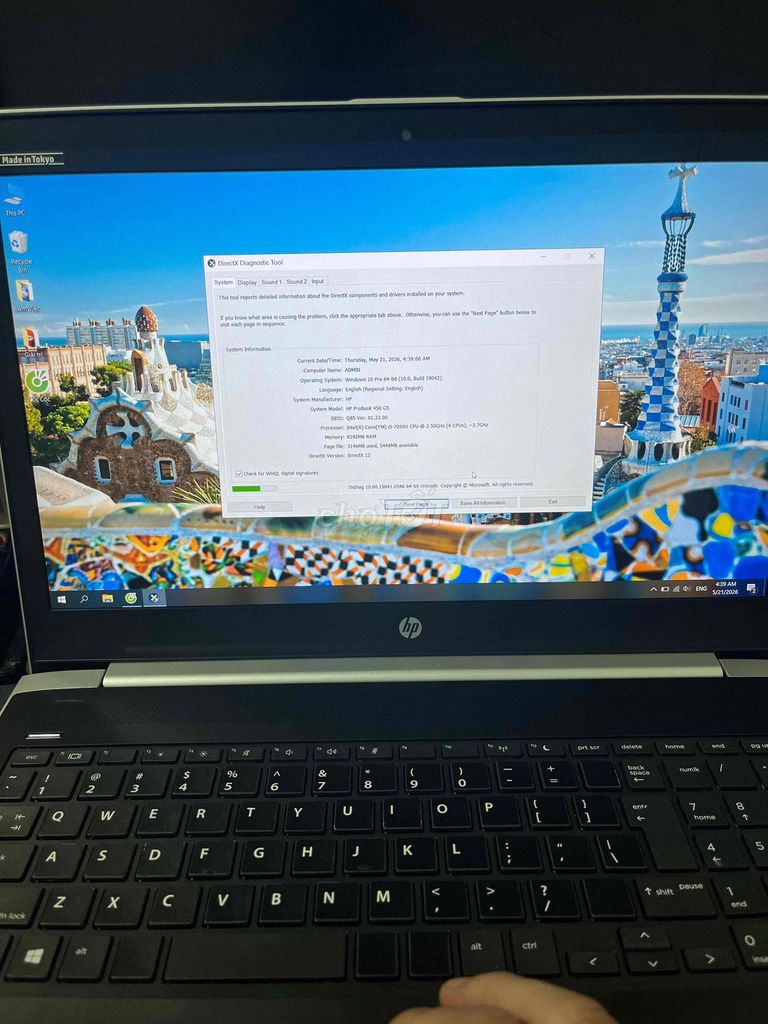 HP Probook 450 G5 i5 7200u 8GB. Mua bán Laptop tại Thành phố Thủ Đức Tp Hồ Chí Minh được đăng bởi Điện Lạnh TB hình 1