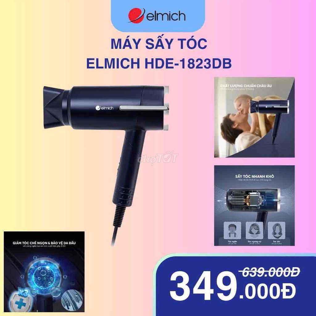Máy sấy tóc Elmich HDE-1823DB Đen. Mua bán Nội thất, đồ gia dụng khác tại Thành phố Vinh Nghệ An được đăng bởi mr chovinh hình 1