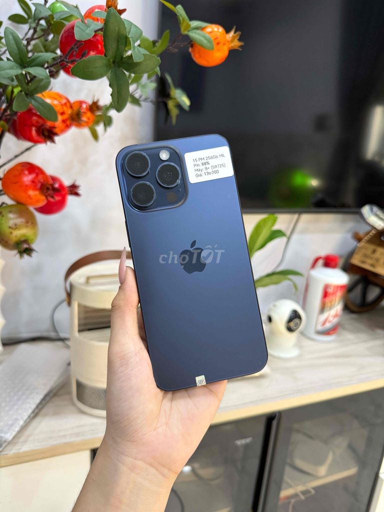 iPhone 15 Pro Max 256GB Blue, Màn thay đẹp mượt 💙. Mua bán Điện thoại tại Huyện Hóc Môn Tp Hồ Chí Minh được đăng bởi Luân Hoài hình 1