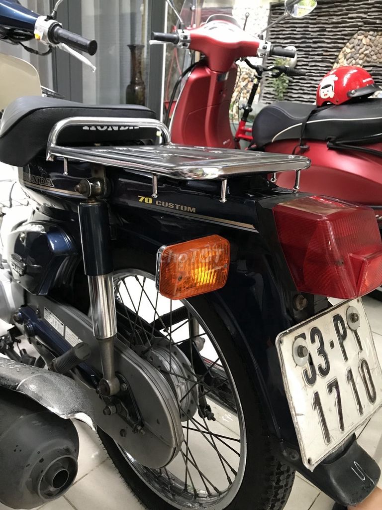 Honda Super Cub 70 Custom (синий, белый)