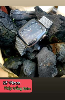Apple Watch Series 5 44mm Thép Trắng Esim