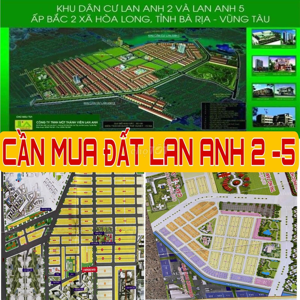 Cần Vài Nền Đất Dự Án Lan Anh 2 , Lan Anh 5 xã Hoà Long Bà Rịa.