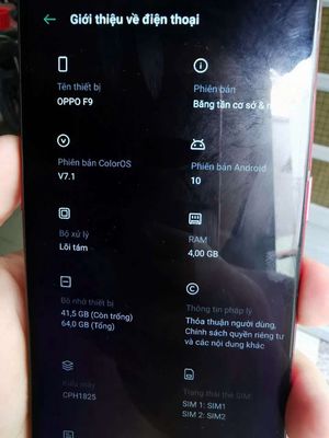 Oppo F9==64GB Chính Hãng 2Sim Ram 4GB Sử Dụng Ngon. Mua bán Điện thoại tại Quận Bình Tân Tp Hồ Chí Minh được đăng bởi Thảo Vy