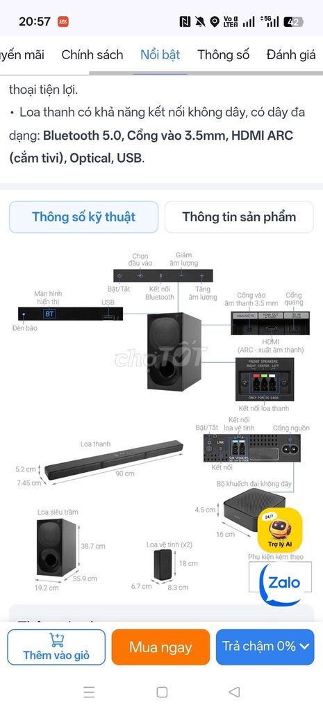 Loa thanh 5.1 kênh 600W. Mua bán Tivi, Âm thanh tại Huyện Giao Thủy Nam Định được đăng bởi Phùng Văn Giang hình 1