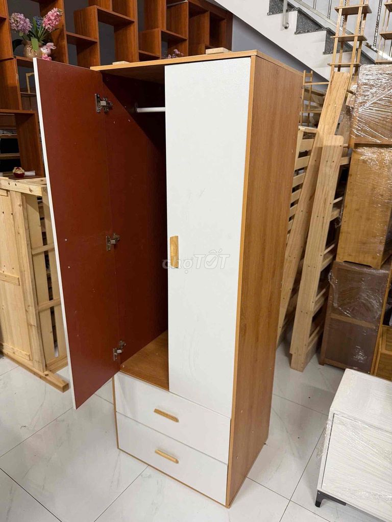 Tủ quần áo gỗ MDF Nâu trắng. Mua bán Tủ, kệ gia đình tại Quận 12 Tp Hồ Chí Minh được đăng bởi kiet tuan hình 1
