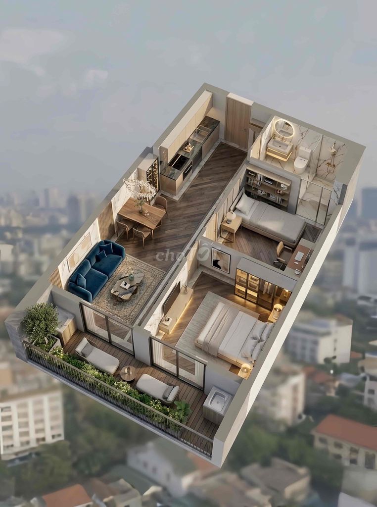 [RẺ NHẤT GIỎ HÀNG] Căn 1PN+ S-Light Tower - View Biệt Thự & Thành Phố