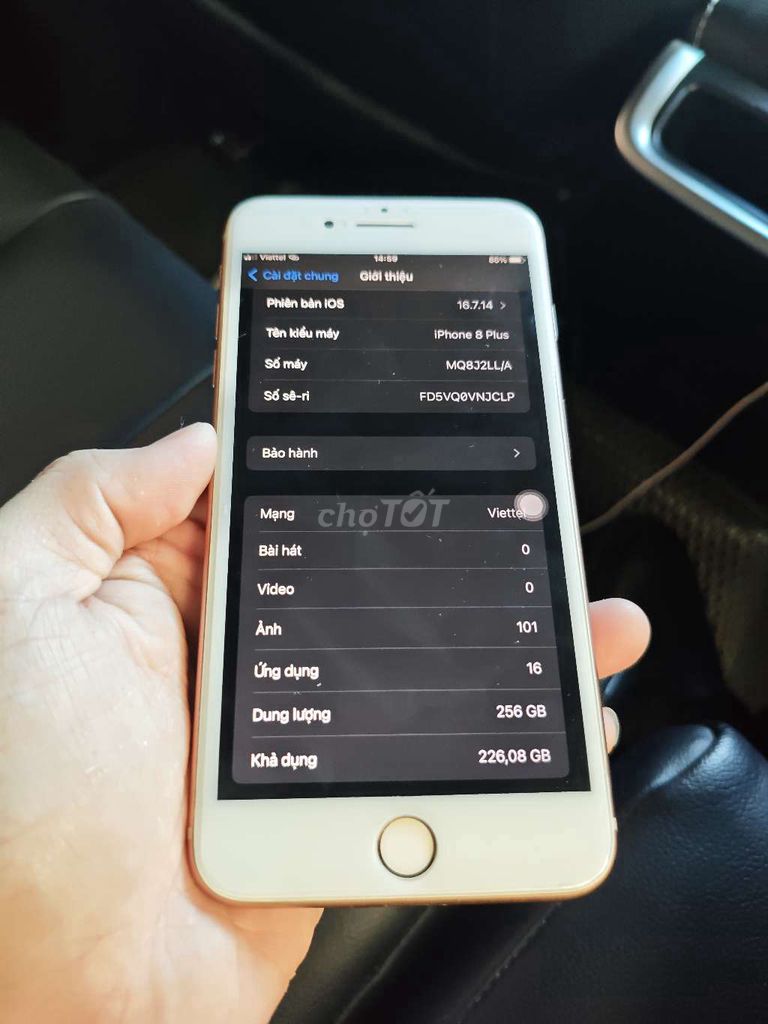 Apple iPhone 8 Plus 256GB Vàng. Mua bán Điện thoại tại Quận Hải Châu Đà Nẵng được đăng bởi nguyễn lê hậu hình 1