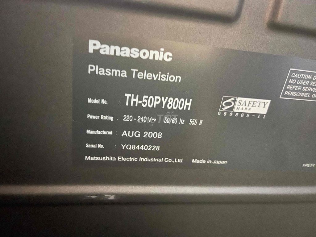 Tivi Panasonic TH-50PY800H. Mua bán Tivi, Âm thanh tại Thành phố Thủ Đức Tp Hồ Chí Minh được đăng bởi long hình 1