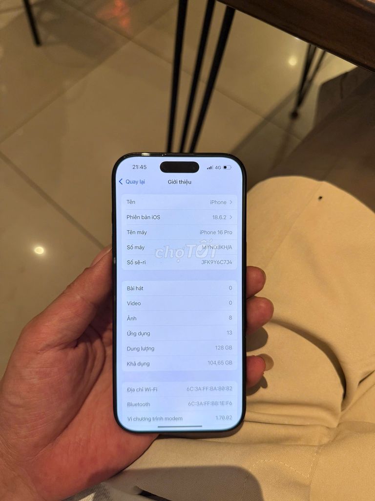 iPhone 16 Pro 128GB Đen Hàn Quốc 97% zin áp. Mua bán Điện thoại tại Quận Cầu Giấy Hà Nội được đăng bởi Trai Họ Phạm hình 1