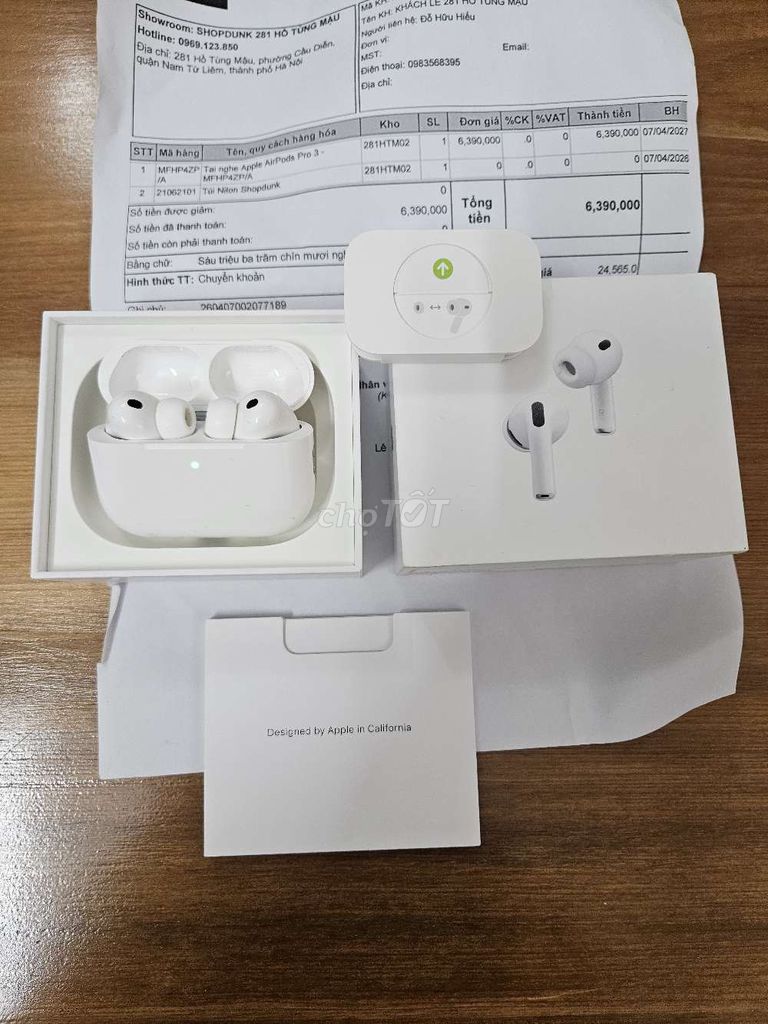 Tai nghe Apple AirPods Pro 3 Trắng. Mua bán Tivi, Âm thanh tại Huyện Đan Phượng Hà Nội được đăng bởi Đỗ Hữu Hiếu hình 1