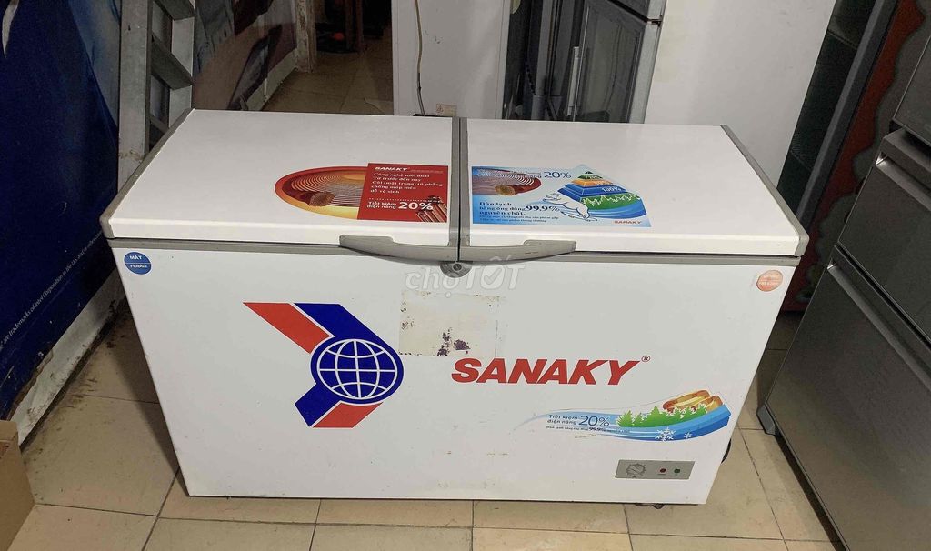 THANH LÍ TỦ ĐÔNG SANAAKY 400L HAI CHẾ ĐỘ GIÀN ĐỒNG