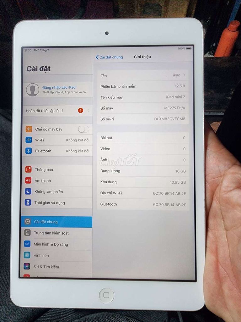 Apple iPad mini 2 16GB Bạc. Mua bán Máy tính bảng tại Quận Bình Thạnh Tp Hồ Chí Minh được đăng bởi tùng  hình 1