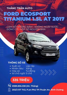 Ford Ecosport Titanium 1.5 AT Sản xuất: 2017 đi 8v