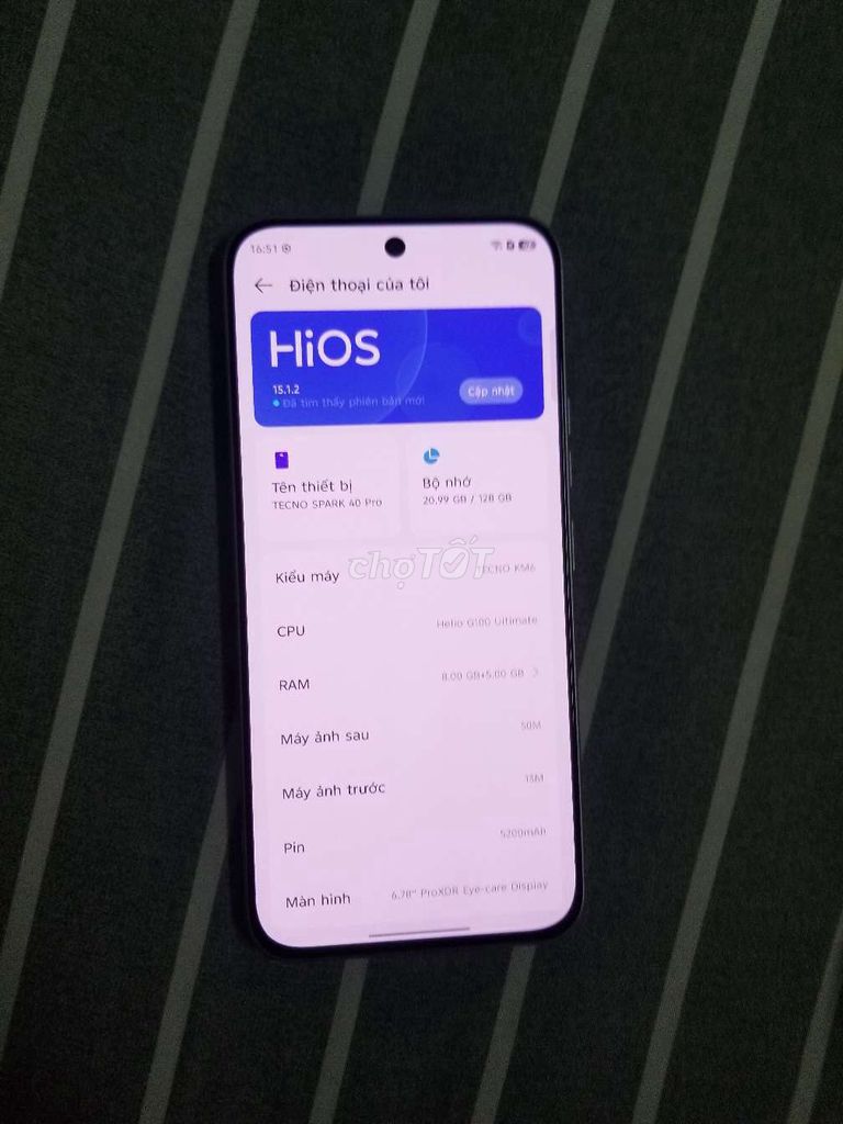Tecno Spark 40 Pro 8GB/128GB Xám. Mua bán Điện thoại tại Thành phố Thủ Dầu Một Bình Dương được đăng bởi bao hình 1