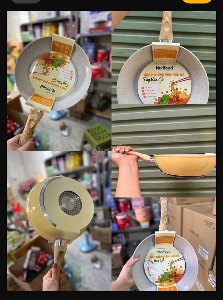 Chảo chống dính Nutifood vân đá 26cm. Mua bán Dụng cụ nhà bếp tại Quận Thanh Khê Đà Nẵng được đăng bởi Gia Dụng Thủy Lê hình 1