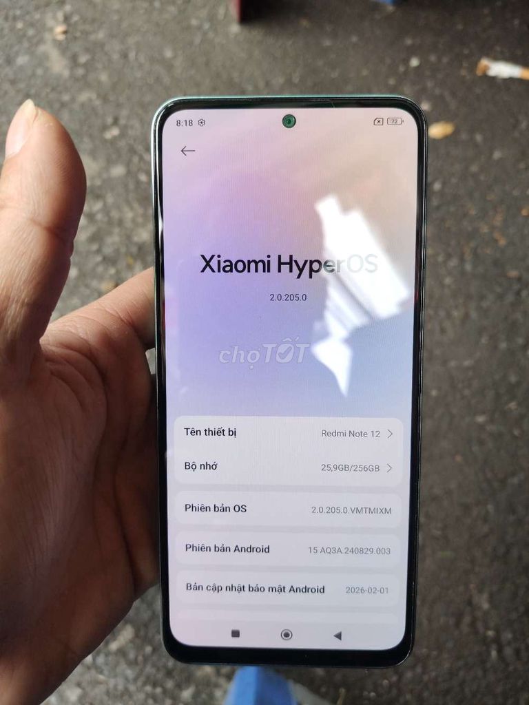 Xiaomi Redmi Note 12 256GB Xanh ngọc. Mua bán Điện thoại tại Quận Hoàng Mai Hà Nội được đăng bởi Nguyễn Xuân Đại hình 1