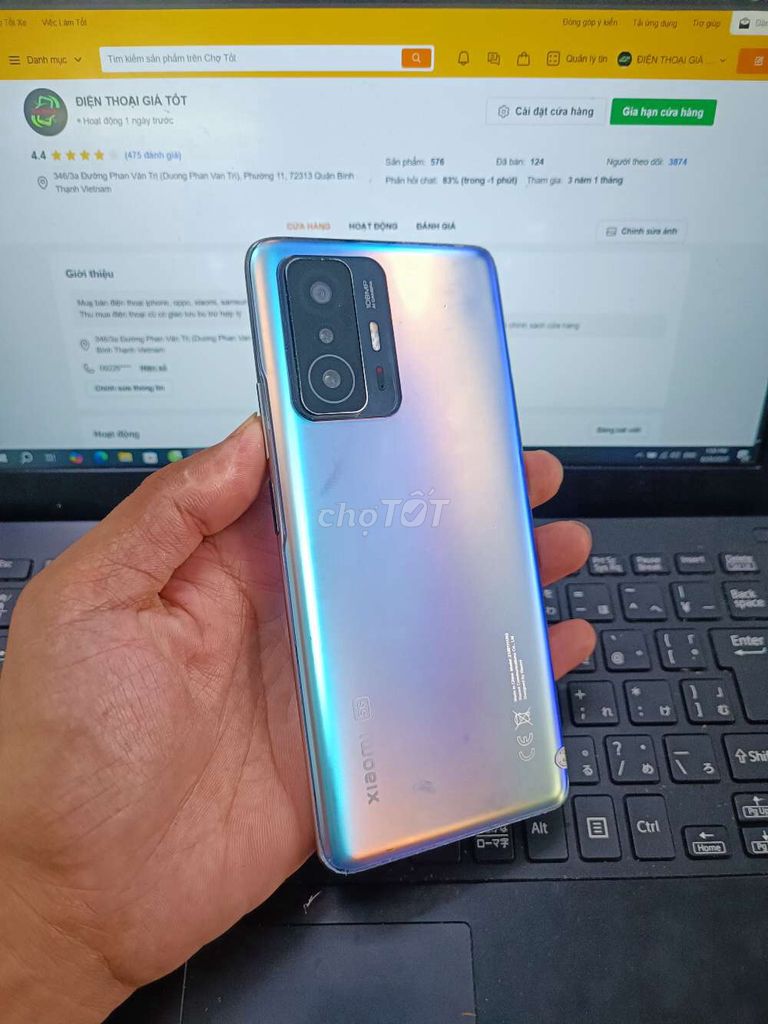 XIAOMI 11T 8GB.128GB DIMENSITY 1200 FULL CN. Mua bán Điện thoại tại Quận Bình Thạnh Tp Hồ Chí Minh được đăng bởi Dân Mobile hình 1