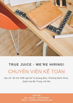 Công ty TNHH True Juice Việt Namsố 107K6B ngõ 48 Tạ Quang Bửu, Phường Bách Khoa, Quận Hai Bà Trưng, Hà Nội
