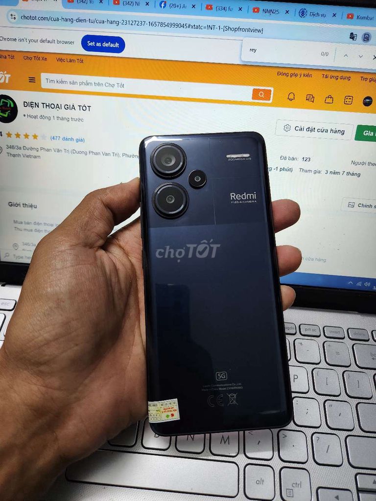 REDMI NOTE 13 PRO PLUS 8GB.256GB DIMENSITY 7200. Mua bán Điện thoại tại Quận Bình Thạnh Tp Hồ Chí Minh được đăng bởi Dân Mobile hình 1