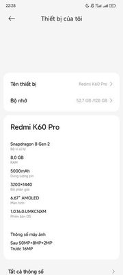 Xiaomi Redmi K60 Pro 128GB