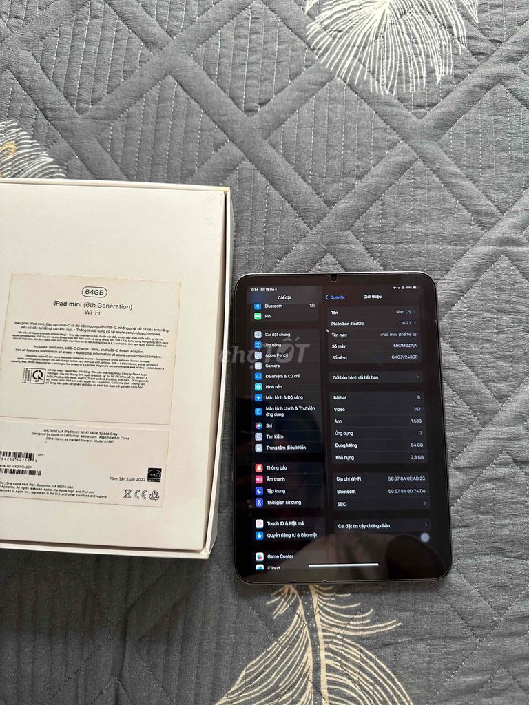 Apple iPad mini 6 64GB Xám. Mua bán Máy tính bảng tại Quận Hải Châu Đà Nẵng được đăng bởi Lee hình 1