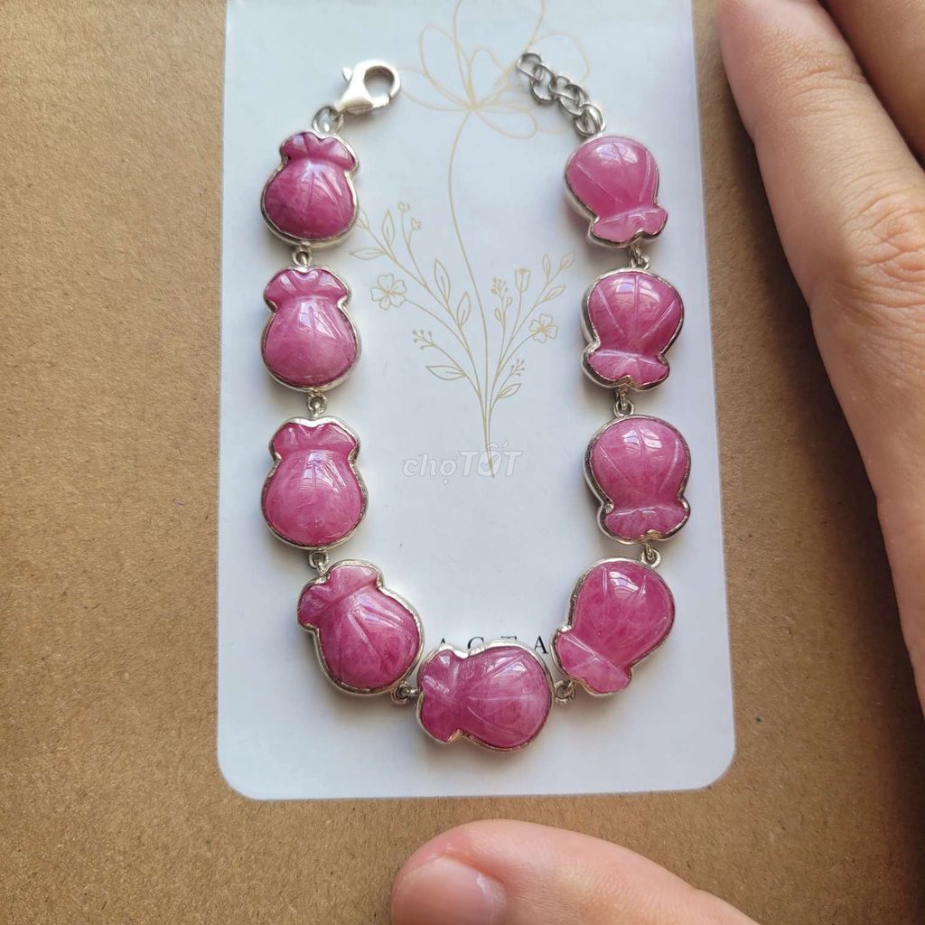 Lắc tay Bạc Ruby tự nhiên. Mua bán Phụ kiện thời trang khác tại Thành phố Nha Trang Khánh Hòa được đăng bởi Rio Natural Gemstone Jewelry hình 1