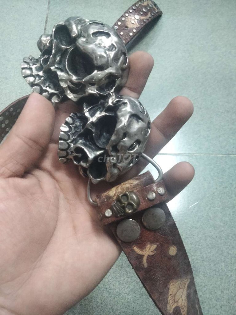 Dây lưng nam da bò đầu lâu. Mua bán Phụ kiện thời trang khác tại Quận Tân Phú Tp Hồ Chí Minh được đăng bởi Nguyen Tien hình 1