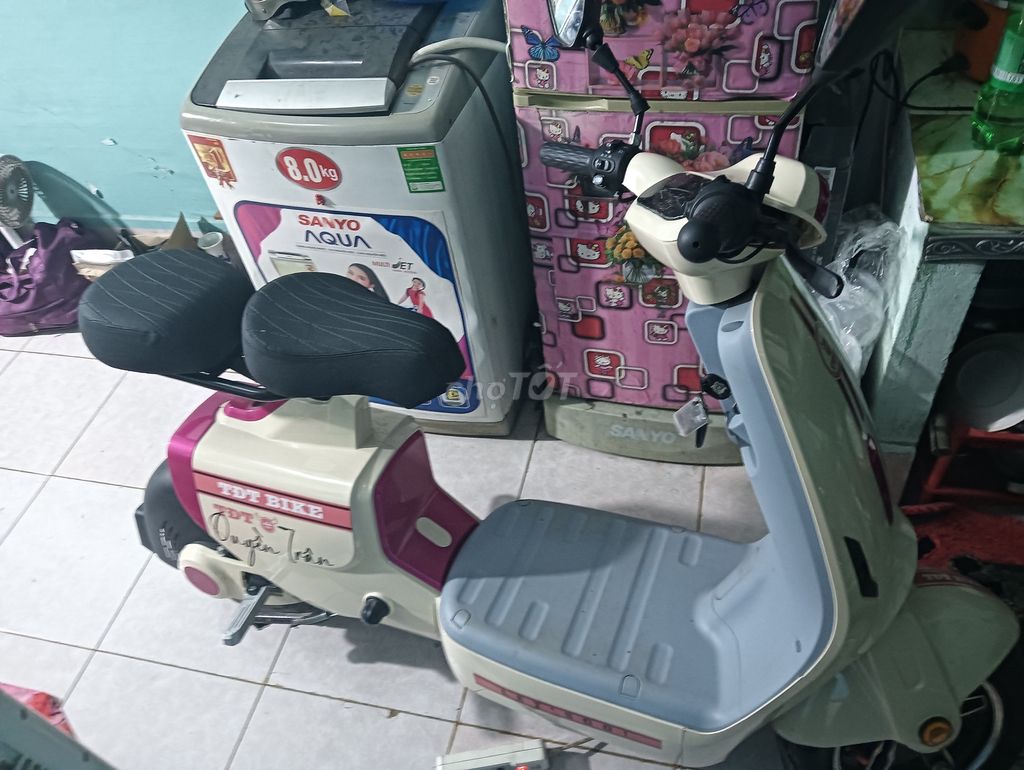 Xe đạp điện TDT Bike Chợ Lớn Trắng. Mua bán Xe điện tại Thị xã Tân Uyên Bình Dương được đăng bởi Phạm khánh em hình 2