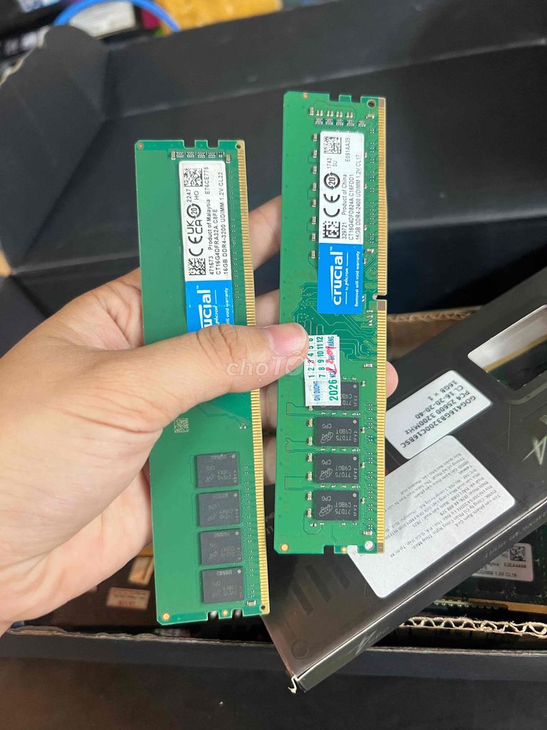 RAM Crucial 16GB DDR4 buss 2400-3200. Mua bán Linh kiện (RAM, Card...) tại Quận Phú Nhuận Tp Hồ Chí Minh được đăng bởi tiến tài 770 nguyễn kiệm p4 quận phú nhuận hình 1