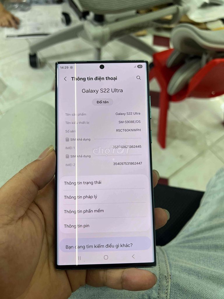 Samsung S22 Ultra 128GB Đen. Mua bán Điện thoại tại Quận Đống Đa Hà Nội được đăng bởi Nguyen dao hình 1