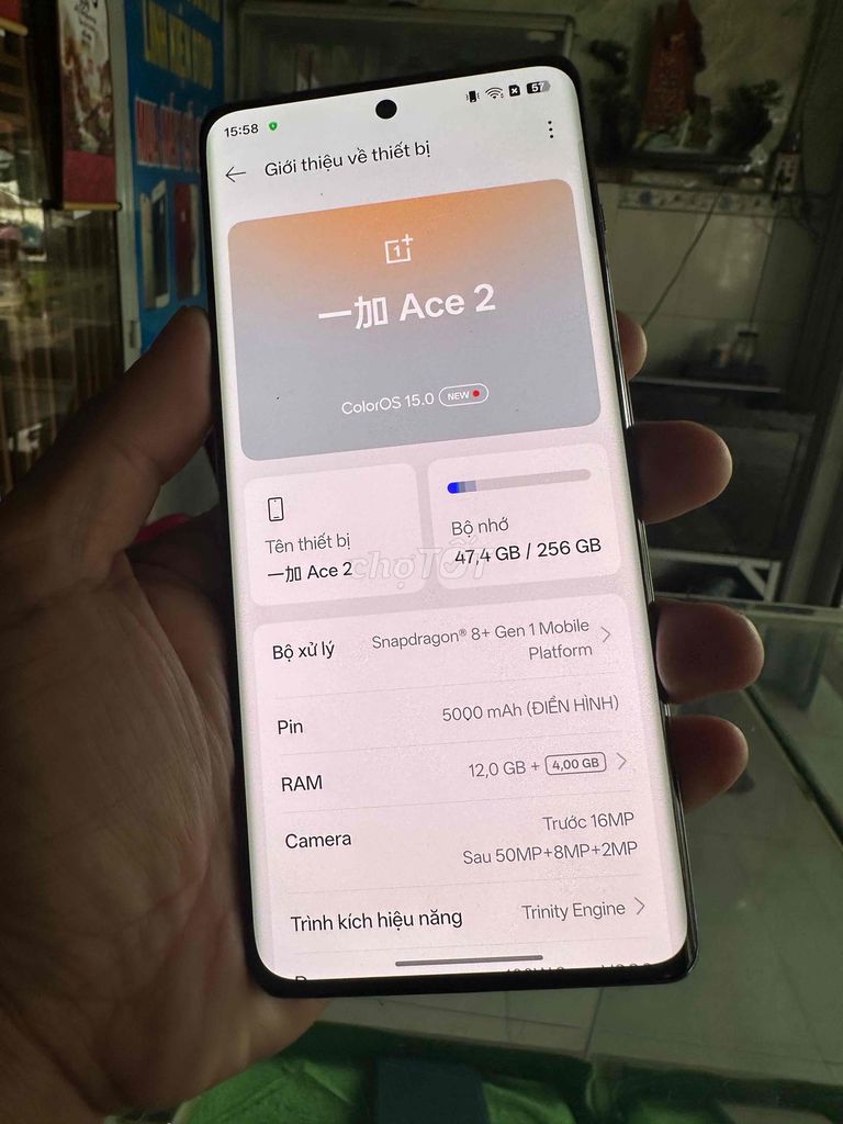 OnePlus ace2 12GB/256GB Xoanh lam nhám nhẹ. Mua bán Điện thoại tại Huyện Củ Chi Tp Hồ Chí Minh được đăng bởi nguyễn quốc Thắng hình 1