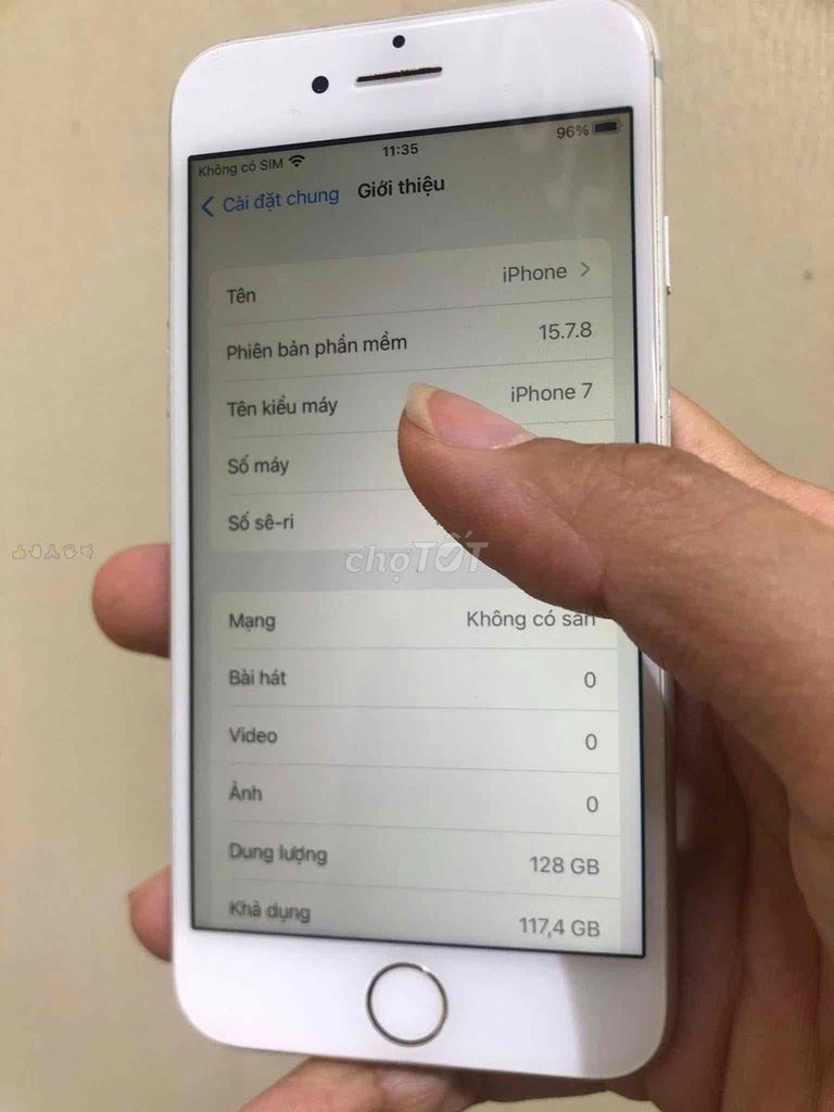 Apple iPhone 7 128GB Trắng Máy lock. Mua bán Điện thoại tại Quận Đống Đa Hà Nội được đăng bởi Shop điện thoại ISV hình 1