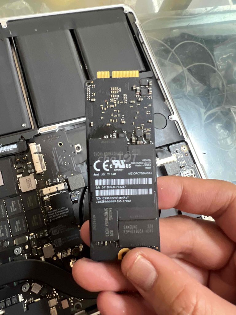 ssd m2 samsung 768gb macbook pro bóc máy