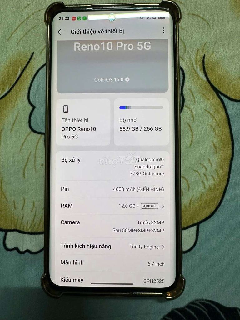 OPPO Reno10 Pro 5G 256GB Xám. Mua bán Điện thoại tại Quận Bình Tân Tp Hồ Chí Minh được đăng bởi Nguyễn Hoài Lộc  hình 1