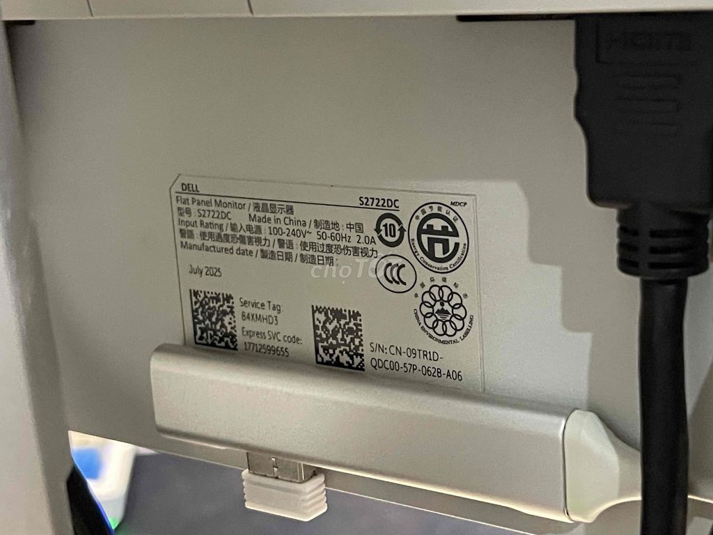 Dell S2722DC 27 inch 2K IPS 75Hz USB-C 65W. Mua bán Phụ kiện (Màn hình, Chuột...) tại Quận Hải Châu Đà Nẵng được đăng bởi Juno hình 1