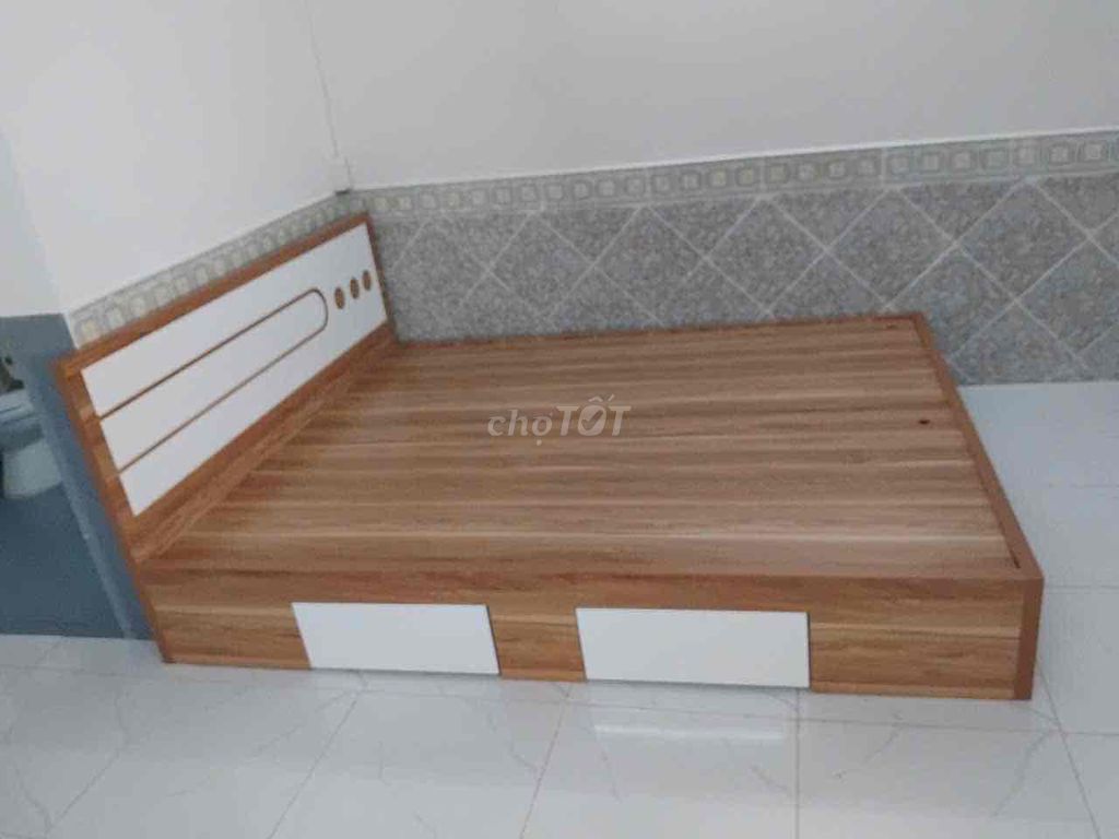Giường ngủ gỗ MDF 1m6x2m phong cách hiện đại. Mua bán Giường, chăn ga gối nệm tại Thành phố Thủ Đức Tp Hồ Chí Minh được đăng bởi Hong Le hình 1