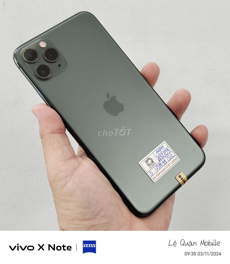 iPhone 11 Pro Max 512GB Xanh Lá Máy 98% Mã Nhật