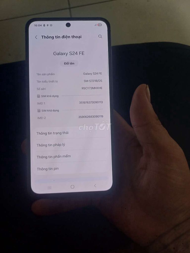 Samsung Galaxy S24 FE Xám 256GB 8GB Like New. Mua bán Điện thoại tại Thành phố Thủ Đức Tp Hồ Chí Minh được đăng bởi Tuân lương hình 1