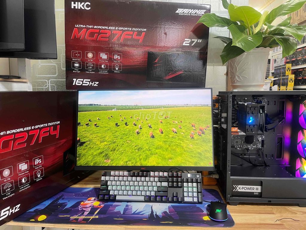 Bộ I5 12400 Main B660 MSI Màn 27inch 165Hz