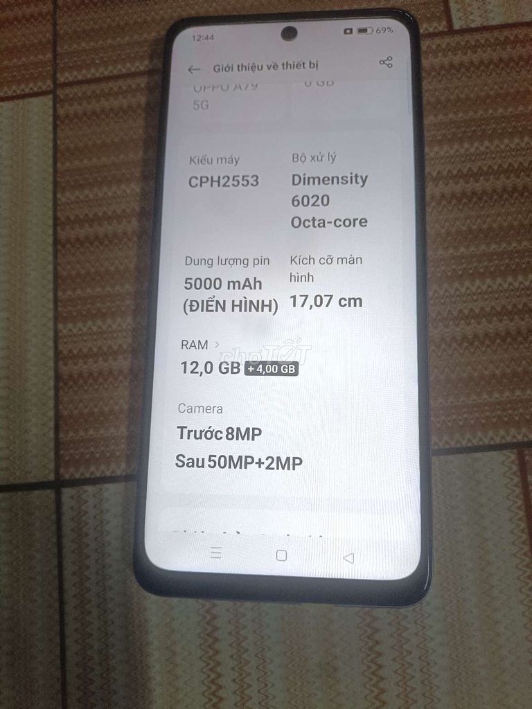 OPPO A79 5G 256GB Tím 98%. Mua bán Điện thoại tại Huyện Đồng Phú Bình Phước được đăng bởi thuan hình 1