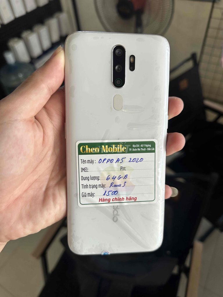 Oppo A5 2020 64GB Trắng Đã qua sử dụng. Mua bán Điện thoại tại Thành phố Buôn Ma Thuột Đắk Lắk được đăng bởi Giang apple hình 1