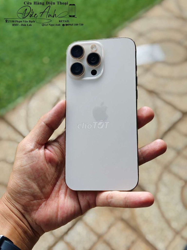 Apple iPhone 16 Pro Max 256GB Trắng Đã qua sử dụng. Mua bán Điện thoại tại Thành phố Buôn Ma Thuột Đắk Lắk được đăng bởi Đức Anh Retail hình 1