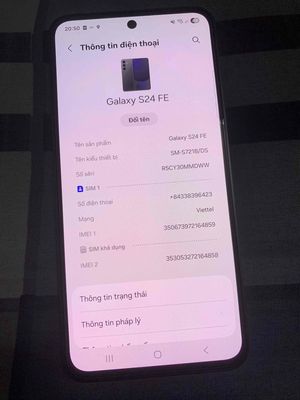 Samsung Galaxy S24 FE Đen 99%