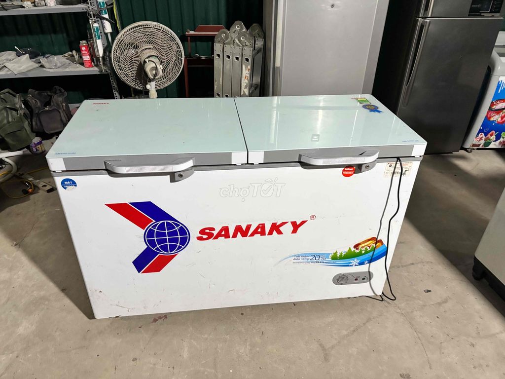 tủ đông sanaky 2 chế độ mặt kính cườnh lực