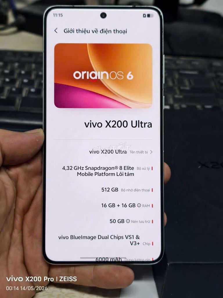 Vivo X200 Ultra 512GB Bạc. Mua bán Điện thoại tại Quận Hai Bà Trưng Hà Nội được đăng bởi Quốc Bảo hình 1