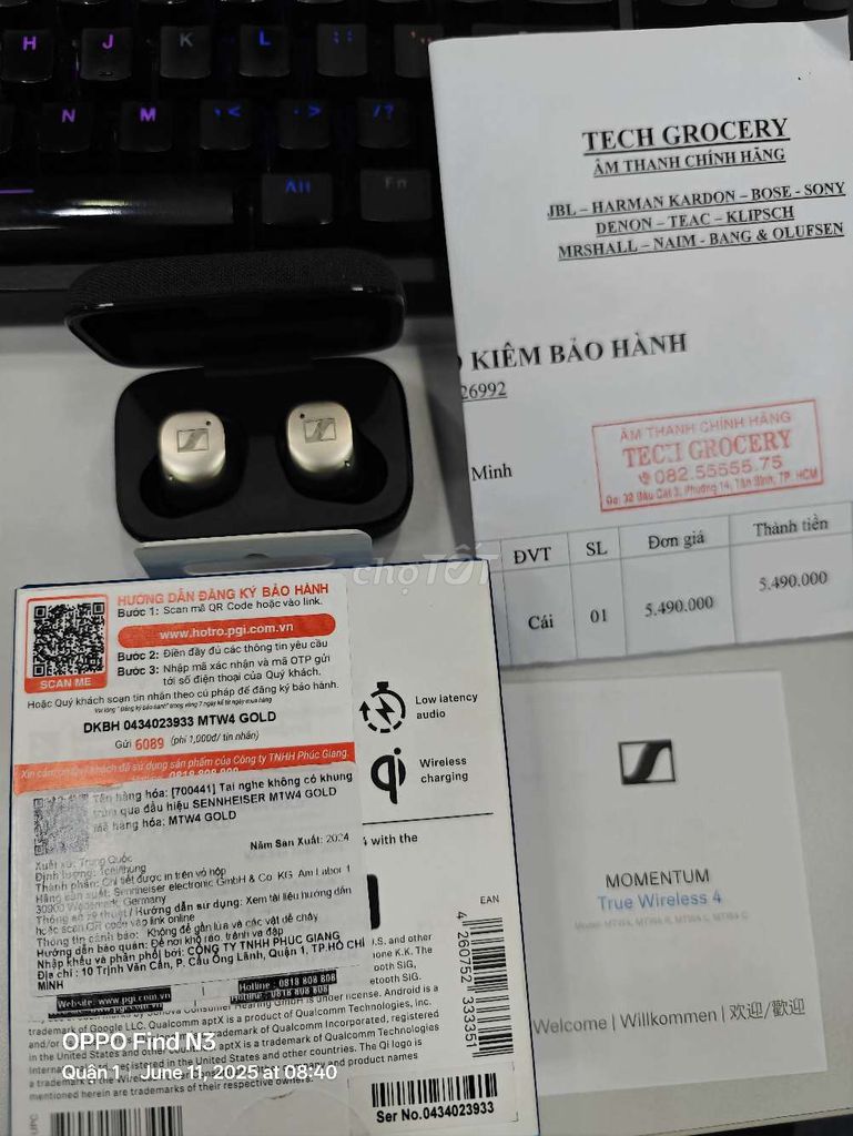 New 99% Sennheiser Momemtum True Wireless 4. Mua bán Tivi, Âm thanh tại Quận 1 Tp Hồ Chí Minh được đăng bởi Huỳnh Hữu Thành hình 1